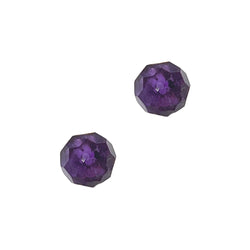 9ct Gold 5mm Faceted Amethyst Bead Earrings