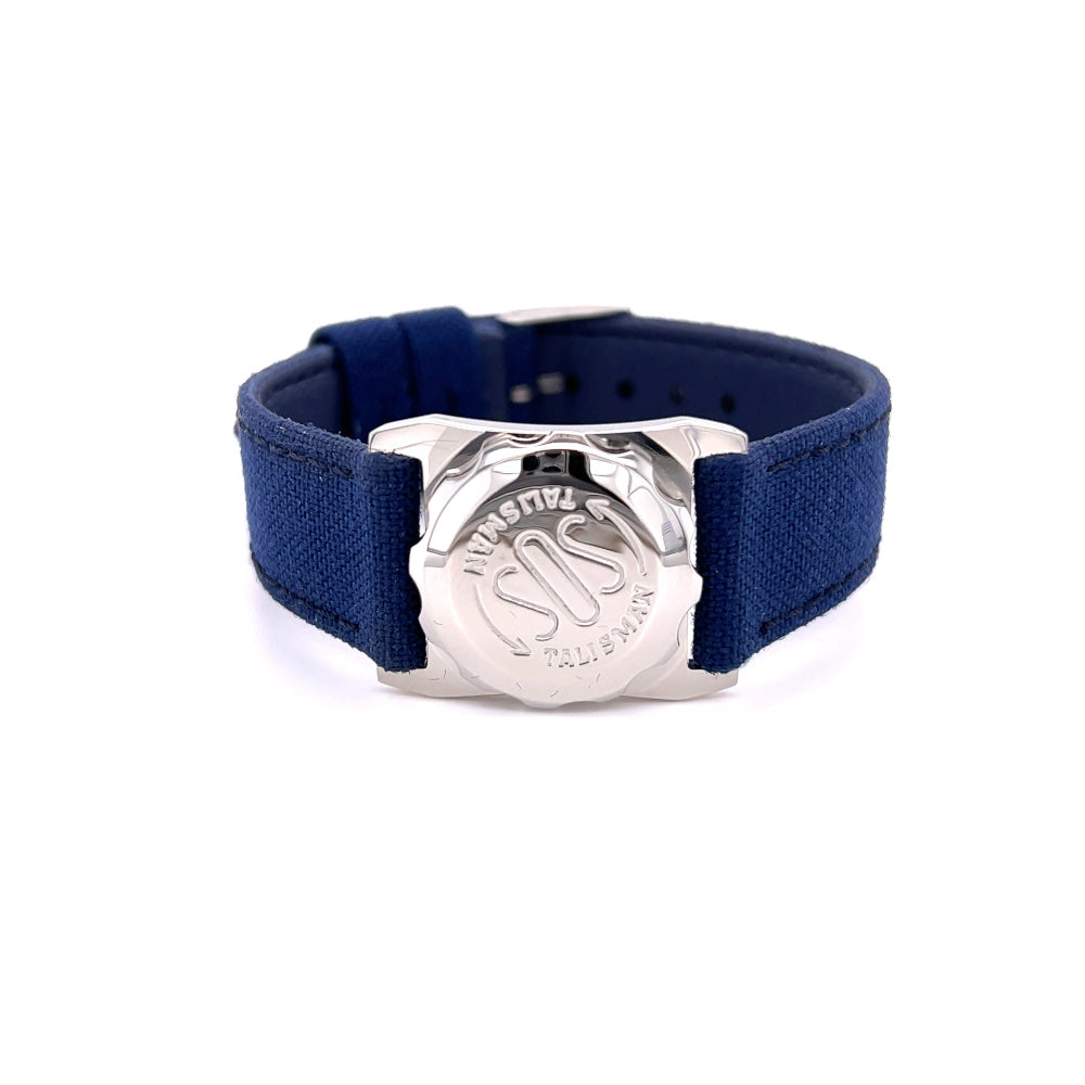 SOS Talisman Steel Plain Watch Capsule with Nato Strap Denim Blue