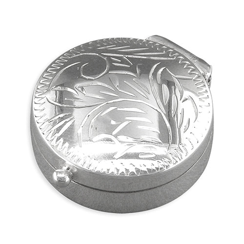 Sterling Silver Round Pill Box