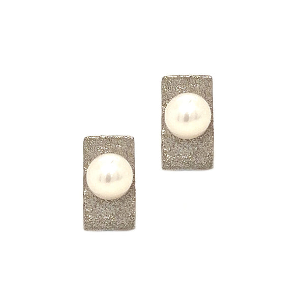 6mm Cultured Pearl Glitter Earring 9ct Gold