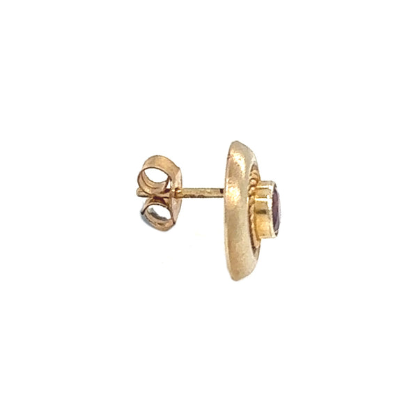 9ct Gold 5mm Amethyst Earrings