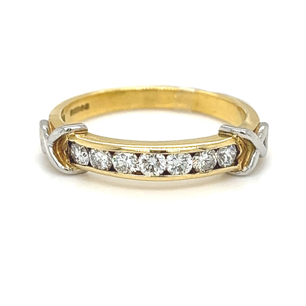 Diamond Eternity Ring 0.43ct Channel Set 18ct Gold front