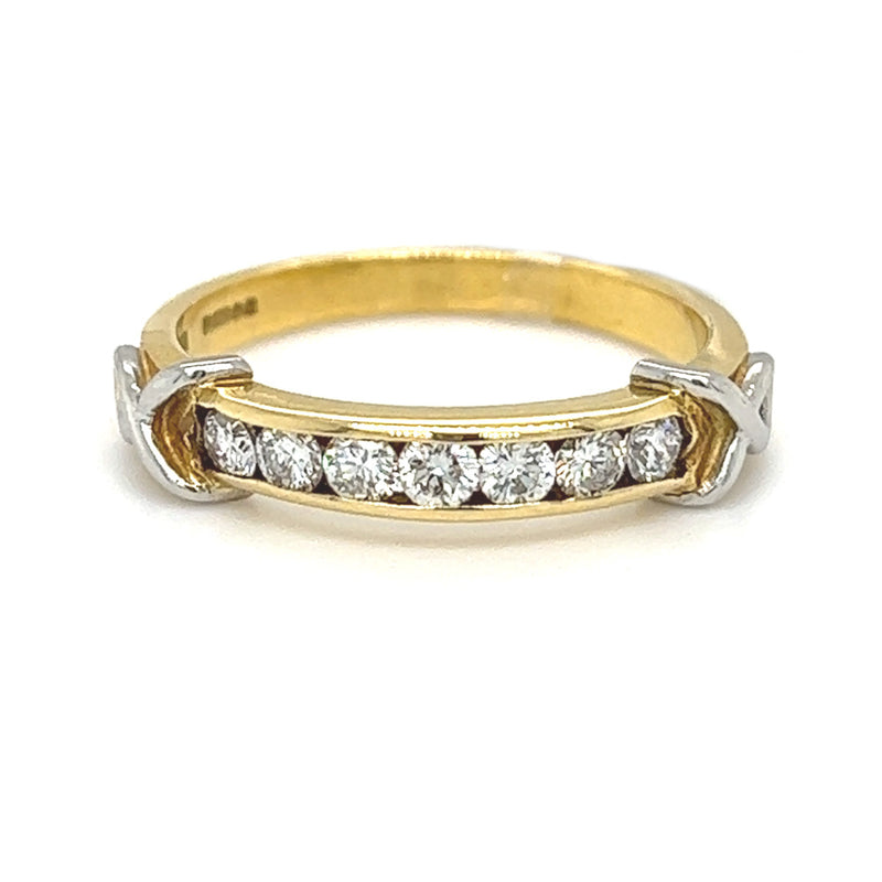 Diamond Eternity Ring 0.43ct Channel Set 18ct Gold front