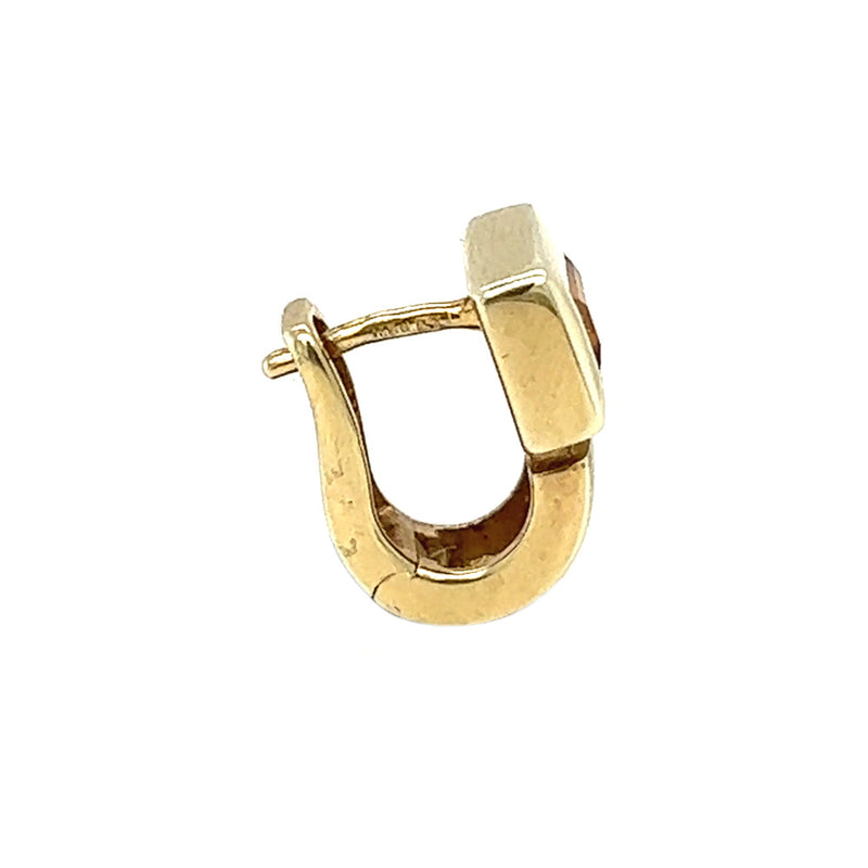 9ct Gold Citrine Half Hoop Earrings profile