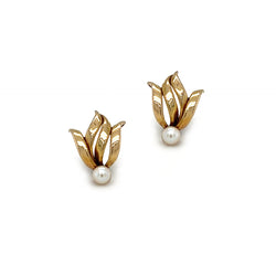 3mm Fresh Water Cultured Pearl 9ct Gold Earring