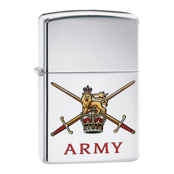 Zippo British Army High Polished Chrome Lighter 250ba
