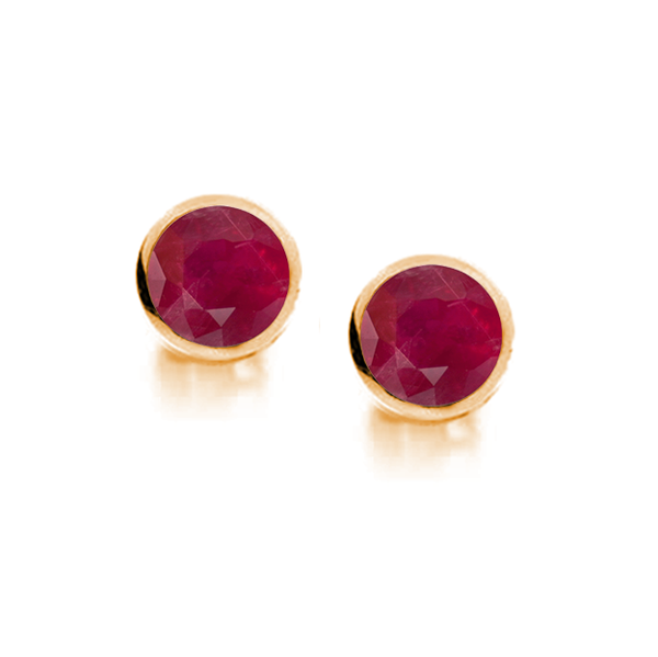 Amore 9ct Gold 3.5mm Ruby Earrings