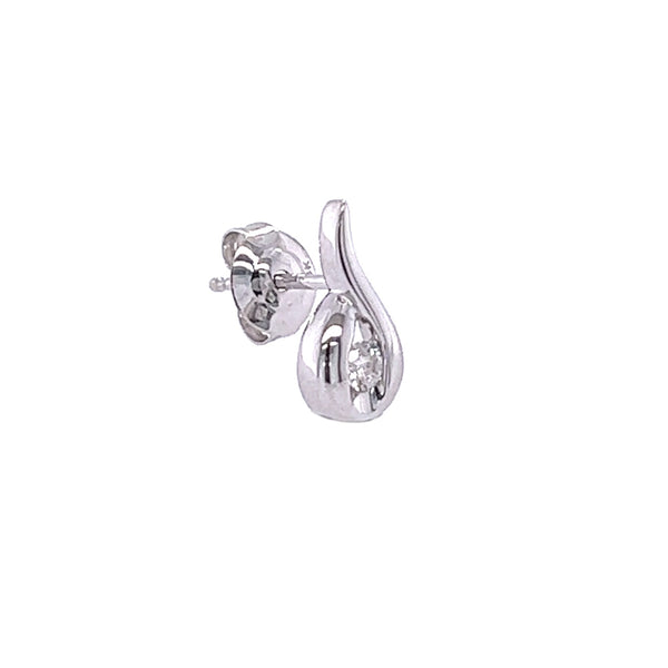 18ct White Gold Diamond Earrings by Amore