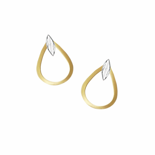 9ct Yellow & White Gold Cyra Earrings by Amore 6691YW