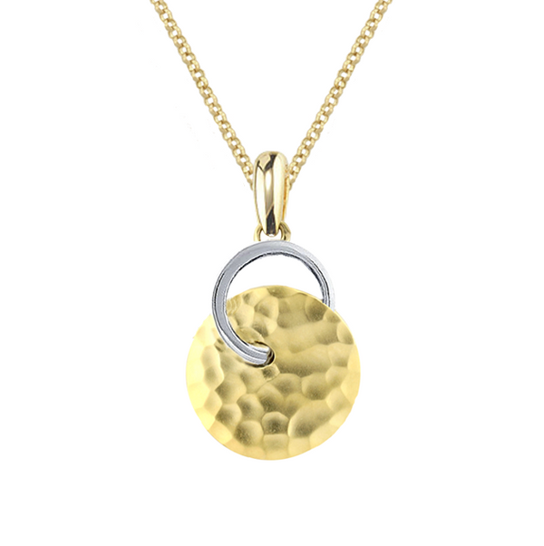 Electra 9ct Yellow & White Gold Forged Pendant by Amore 6699PYW