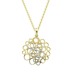 9ct Yellow & White Gold Globes Pendant by Amore 6801YW