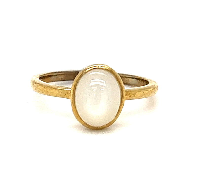Goddess Ring with Moonstone by Camille Kostek - 14k Gold Vermeil