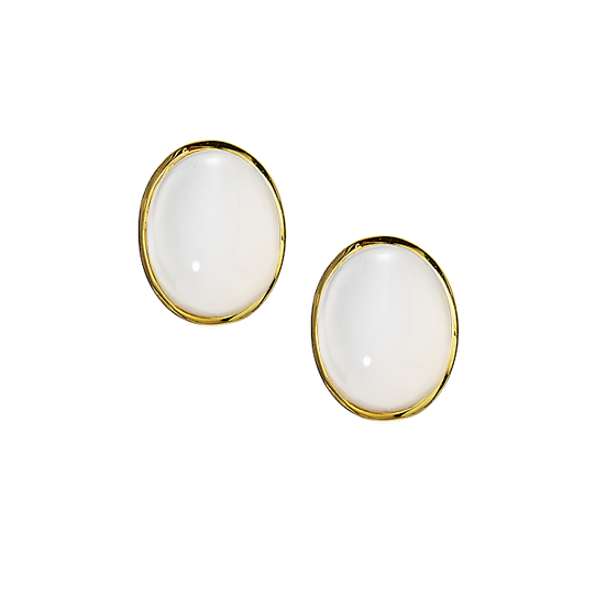 9ct Yellow Gold Moonstone Earrings by Amore 6836YMS