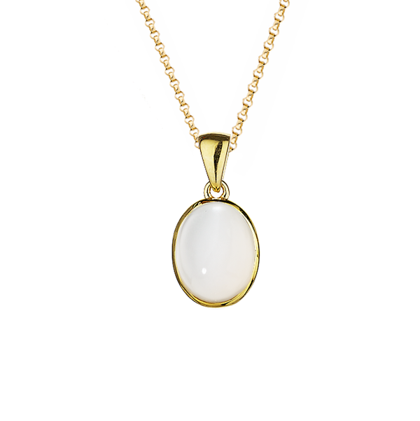 Yellow gold 2025 moonstone necklace