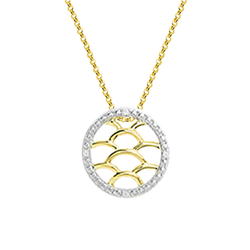 9ct Yellow & White Gold Maze Pendant by Amore 6870YWD