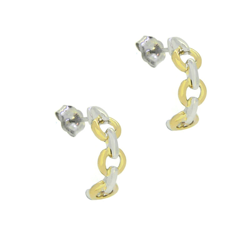 9ct Yellow & White Gold Earrings by Amore 6958WY