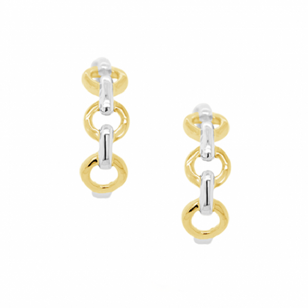 9ct Yellow & White Gold Earrings by Amore 6958WY