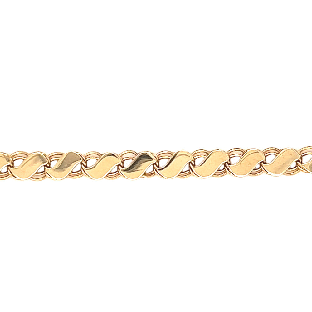 9ct Gold Flat Link Bracelet