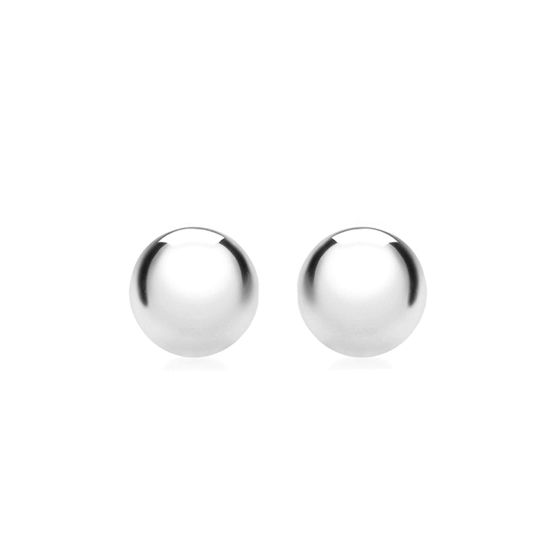 Sterling Silver 10mm Half-Ball Stud Earrings
