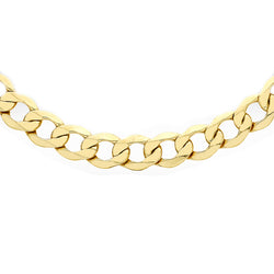 Sterling Silver Men's Gold Plated Curb Chain 20 Inch