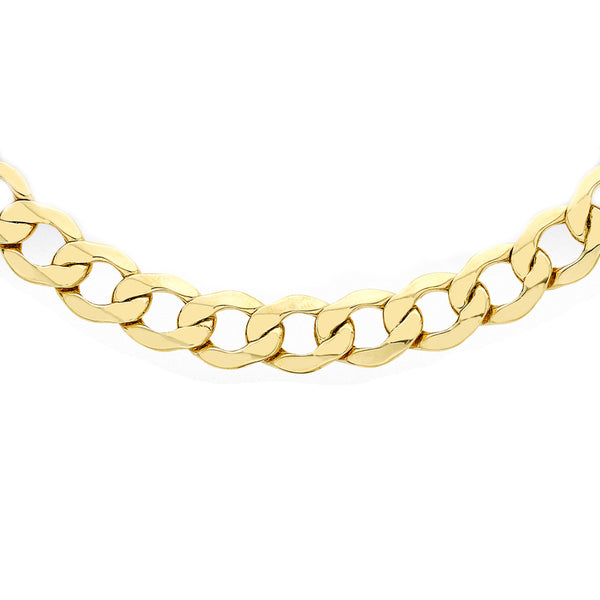 Sterling Silver Men's Gold Plated Curb Chain 20 Inch
