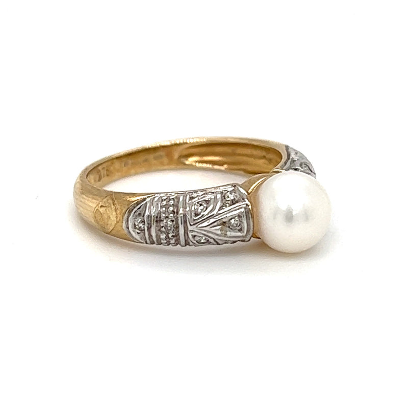 Cultured Pearl Ring 9ct Gold