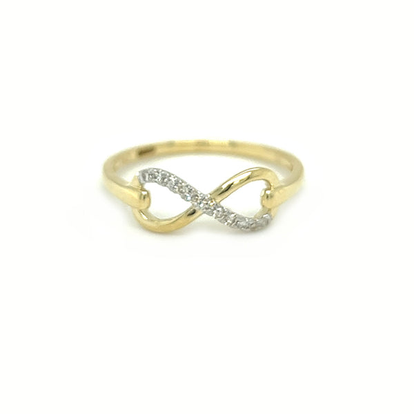 Diamond Infinity Ring 9ct Gold