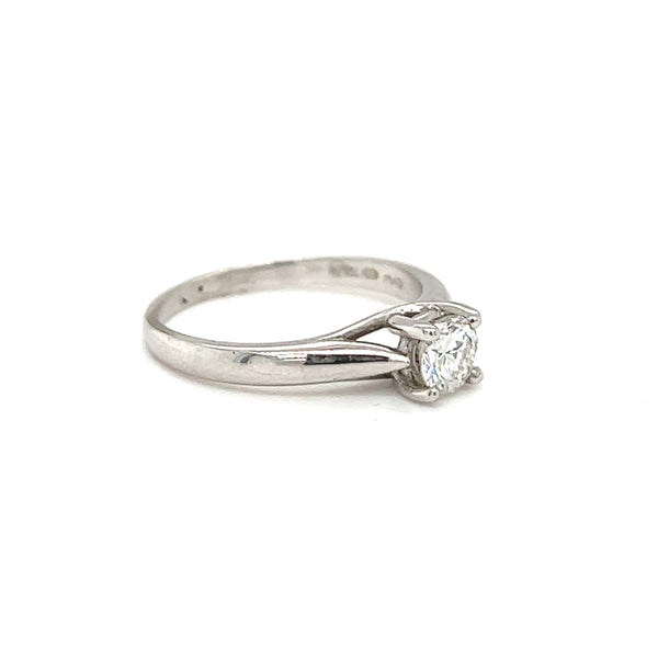 Solitaire Diamond Engagement Ring 0.40ct 18ct White Gold