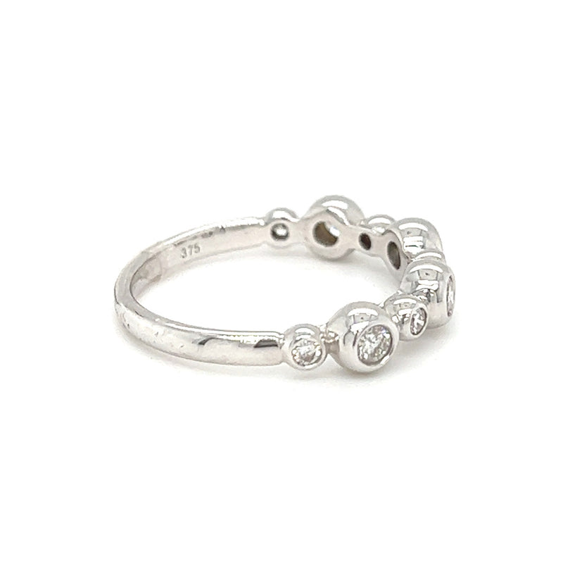 Diamond Bubble Eternity Ring 0.65ct 9ct White Gold side