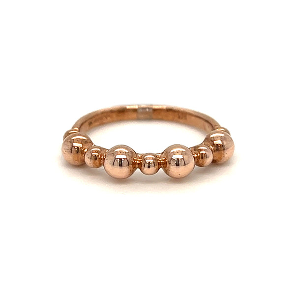 9ct Rose Gold Bobble Stacker Ring by Amore
