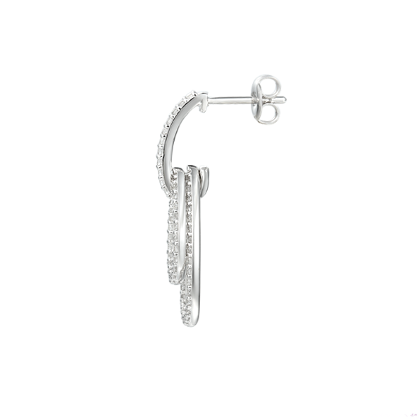 Dazzle Delight CZ Earrings by Amore SIDE VIEW