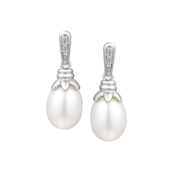 Twinkle Pearl Earrings by Amore Sterling Silver