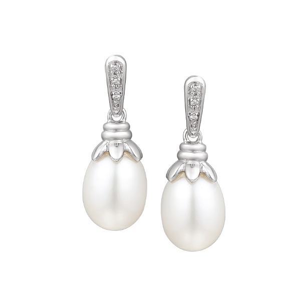 Twinkle Pearl Earrings by Amore Sterling Silver