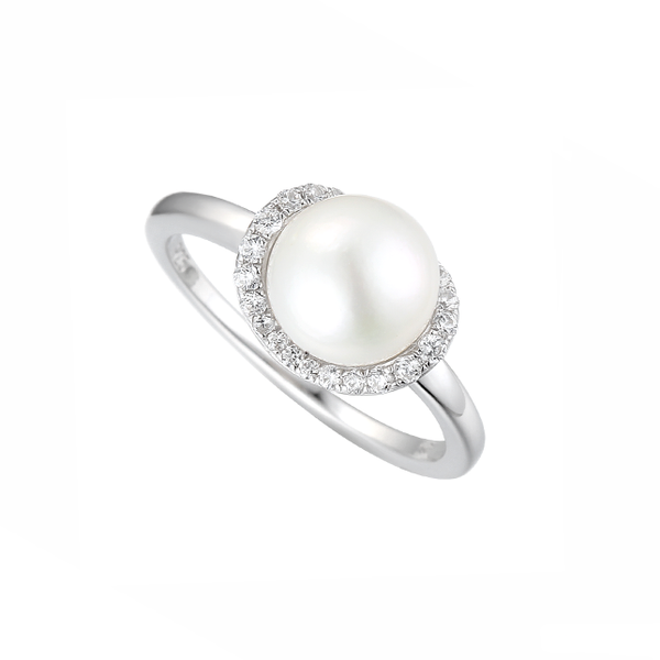 Amore Moonlight Silver Pearl Ring 9029