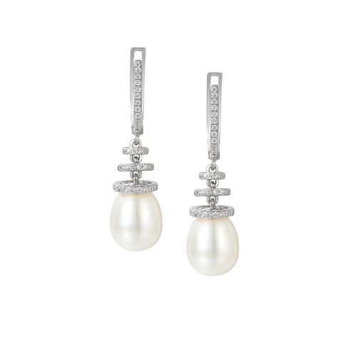 Amore Pure Silver Pearl Earrings 9082E