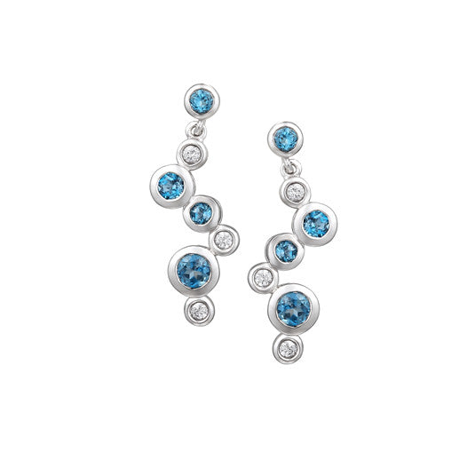 Amore Argento Rhapsody Blue Earrings 9106
