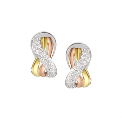 Amore Argento Trio Clip On Earrings 9159
