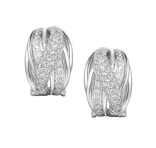 Amore Argento Hollywood Clip On Earrings 9160