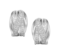 Amore Argento Hollywood Clip On Earrings 9160