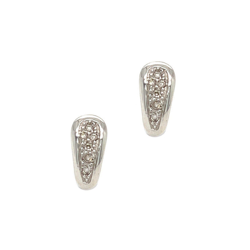 18ct White Gold Diamond Set Stud Earrings