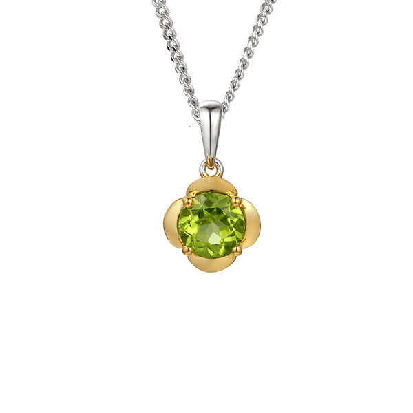 Sterling Silver Lime Gelato Peridot Pendant by Amore