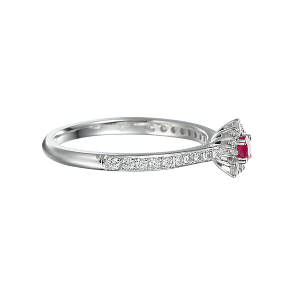 Amore Classico Ruby & CZ Silver Ring
