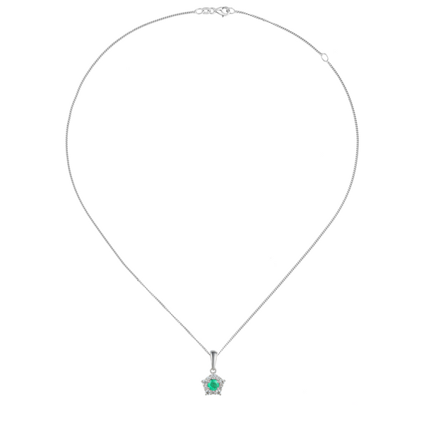 Classico Emerald & CZ Necklace by Amore