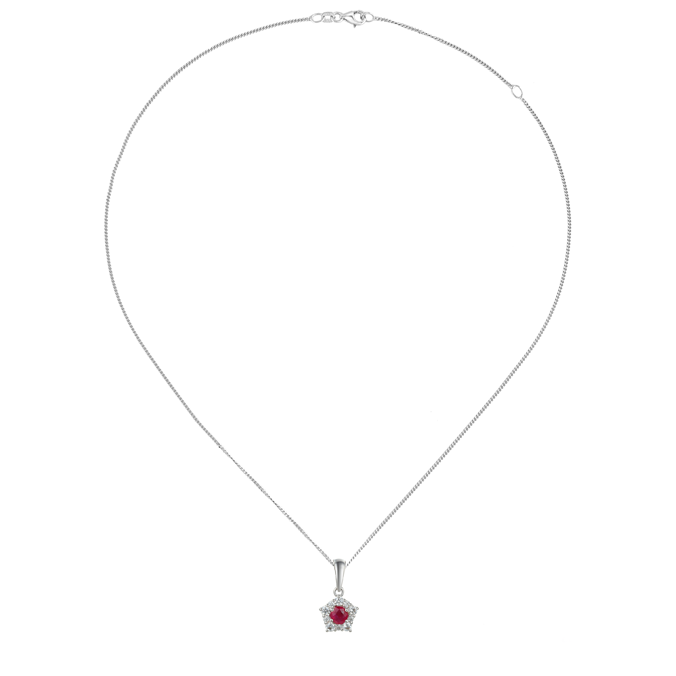 Classico Ruby & CZ Necklace by Amore