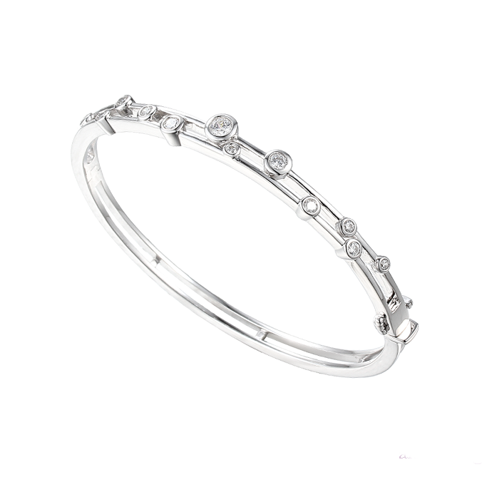 Fantasia Mini Bangle Cubic Zirconia Sterling Silver
