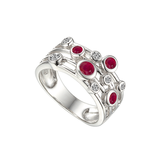 Fanasize Ruby Ring by Amore CZ & Sterling Silver 9234
