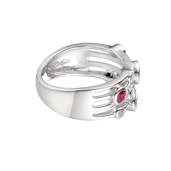 Fanasize Ruby Ring by Amore CZ & Sterling Silver 9234 side