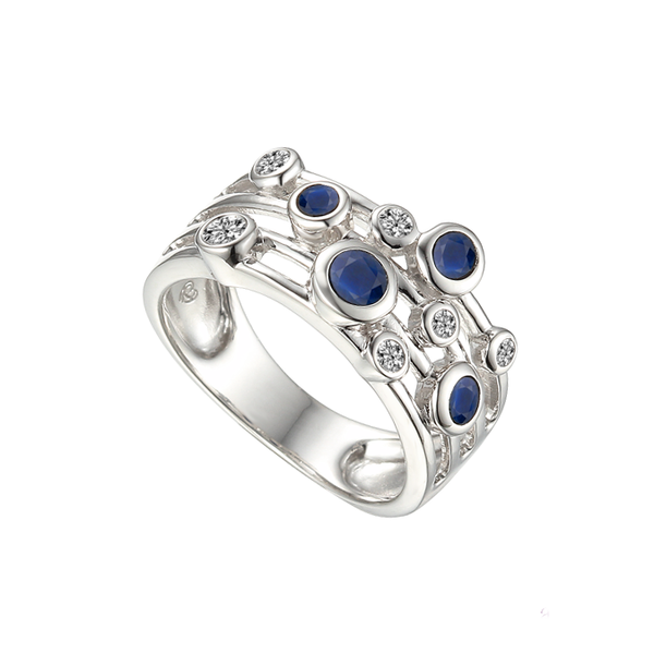 Fanasize Sapphire Ring by Amore CZ & Sterling Silver 9234