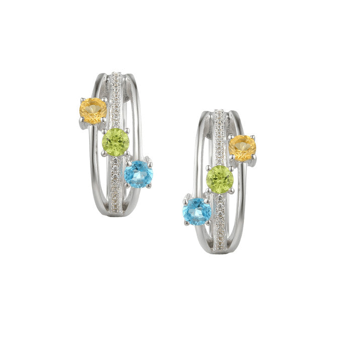 Kaleidoscope Gemstone Earrings by Amore 9236