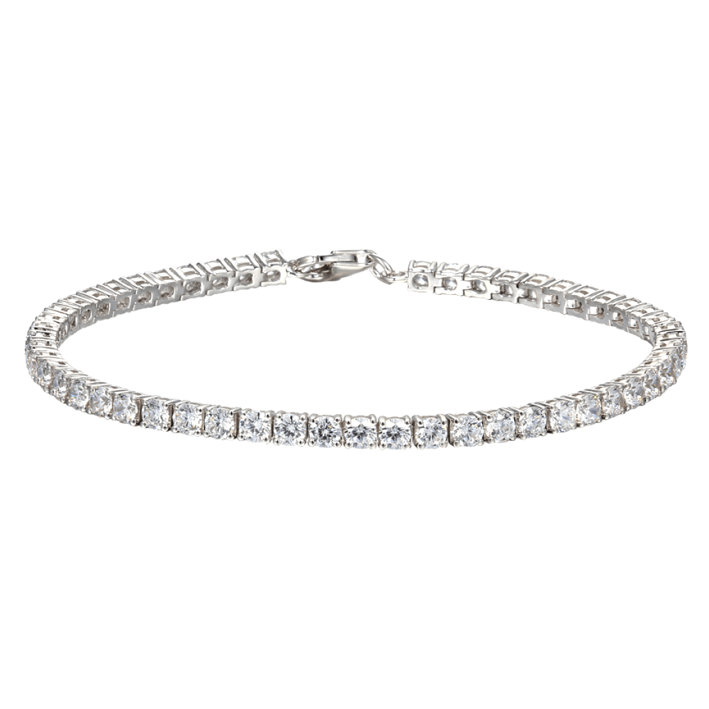 Amore Snowfire Silver Claw Set CZ Tennis Bracelet 9508